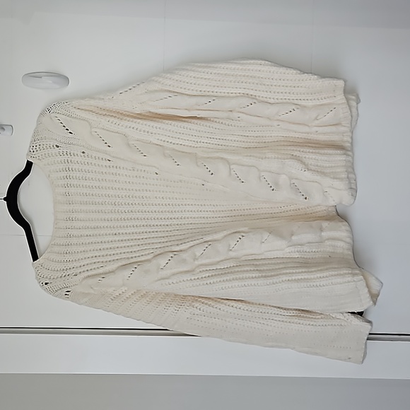 Anthropologie BNWT creme colored fisherman's sweater - Picture 3 of 9